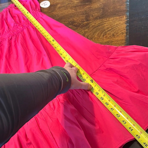 Pink Square Neck Ruffled Midi Sundress - Picture 5 of 9